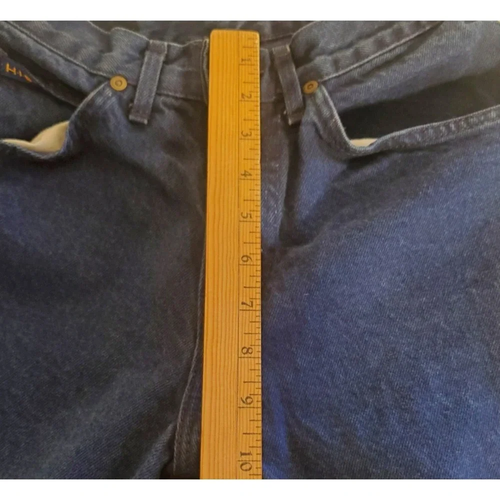 Vintage‎ H.I.S. Jeans Mens 29x30  Dark Navy Blue Tapered Leg 90s Casual